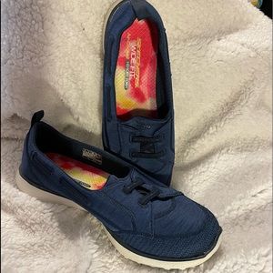 Skechers Wide Fit Navy Blue memory foam 8